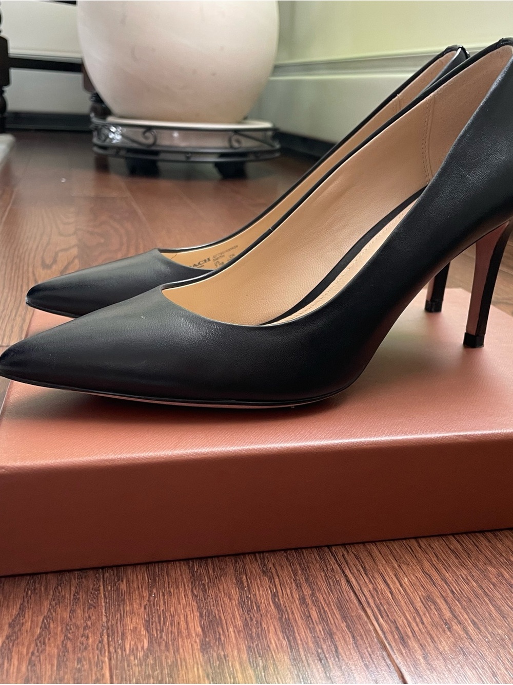 Coach Smith Soft Shine Calf Pumps - Black - Picture 2 of 5
